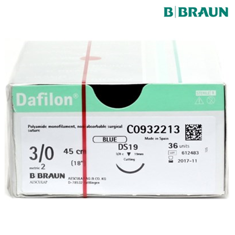 B Braun Dafilon USP 3/0 Needle 1X45cm, DS16, 36pcs/box